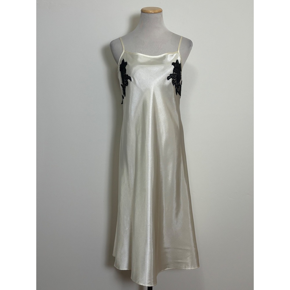 Natori VTG Nightgown Slip Dress Small Coquette Glam Lingerie Midi Chemise